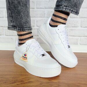 ❤️Nike Air Force 1 PLT.AF.ORM Sz 7.5 Womens Shoes Basic Sneaker White DJ9946-100